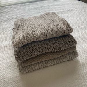 aerie AE Sweater Bundle - Three Neutral Sweaters